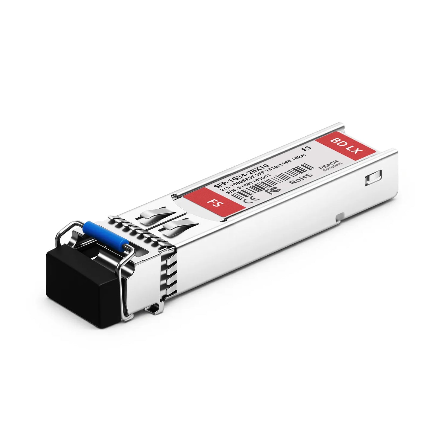 1000BASE-BX-U CSFP 2-Channel BiDi 1310nm-TX/1490nm-RX 10km DOM Duplex LC/UPC SMF Optical Transceiver Module for FS Switches