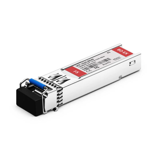 1000BASE-BX-U SFP BiDi 1310nm-TX/1550nm-RX 40km DOM Simplex LC/UPC SMF Optical Transceiver Module for FS Switches
