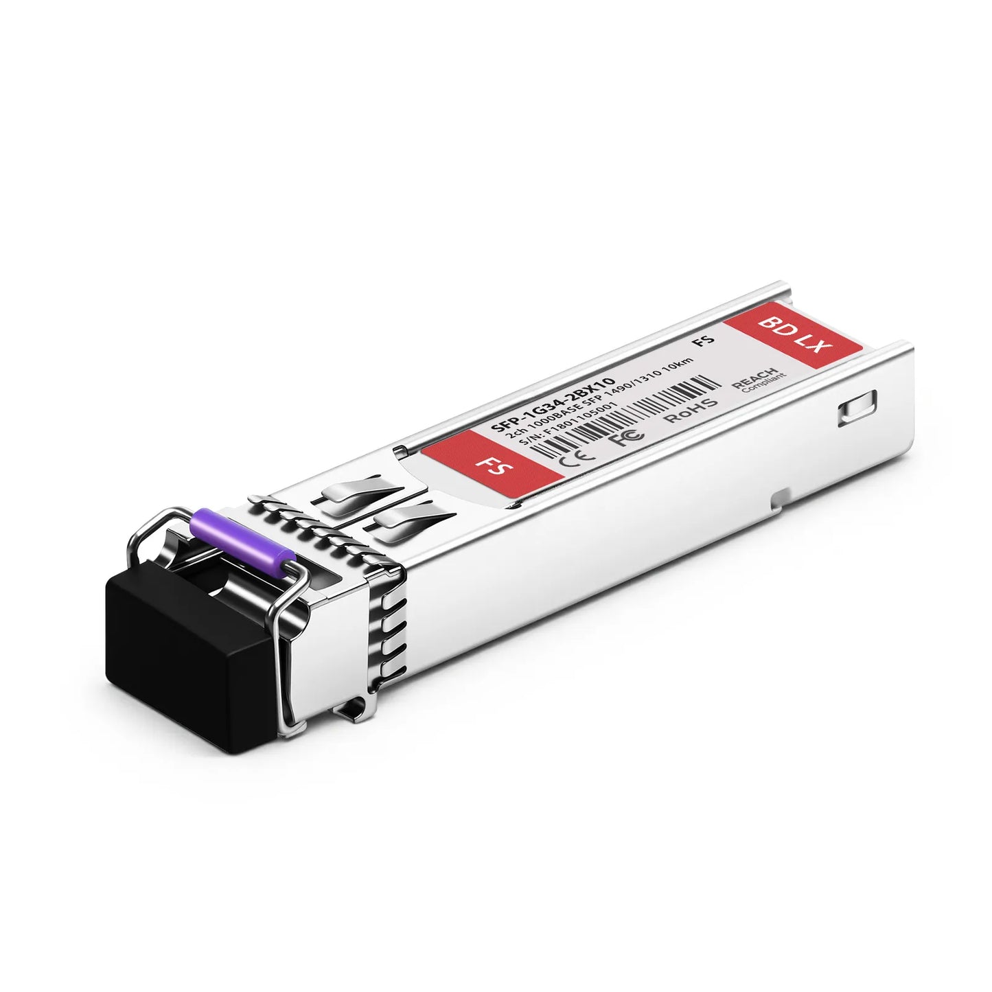 1000BASE-BX-D CSFP 2-Channel BiDi 1490nm-TX/1310nm-RX 10km DOM Duplex LC/UPC SMF Optical Transceiver Module for FS Switches