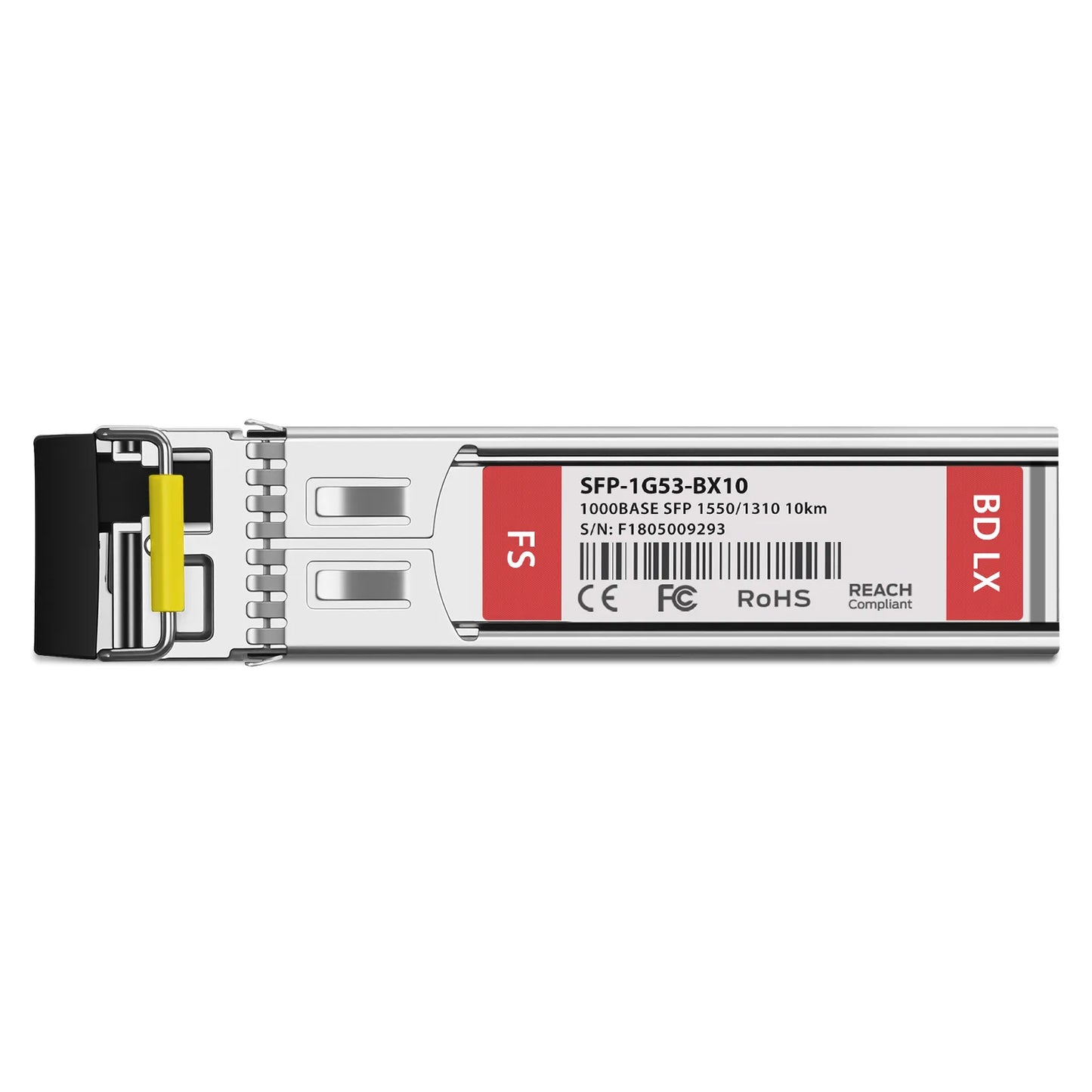 Cisco GLC-BX-10D Compatible 1000BASE-BX-D SFP BiDi 1550nm-TX/1310nm-RX 10km DOM Simplex LC/UPC SMF Optical Transceiver Module