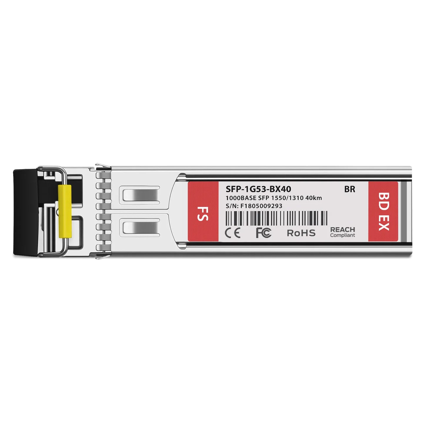 Brocade E1MG-1G-BXD-40 Compatible 1000BASE-BX-D SFP BiDi 1550nm-TX/1310nm-RX 40km DOM Simplex LC/UPC SMF Optical Transceiver Module
