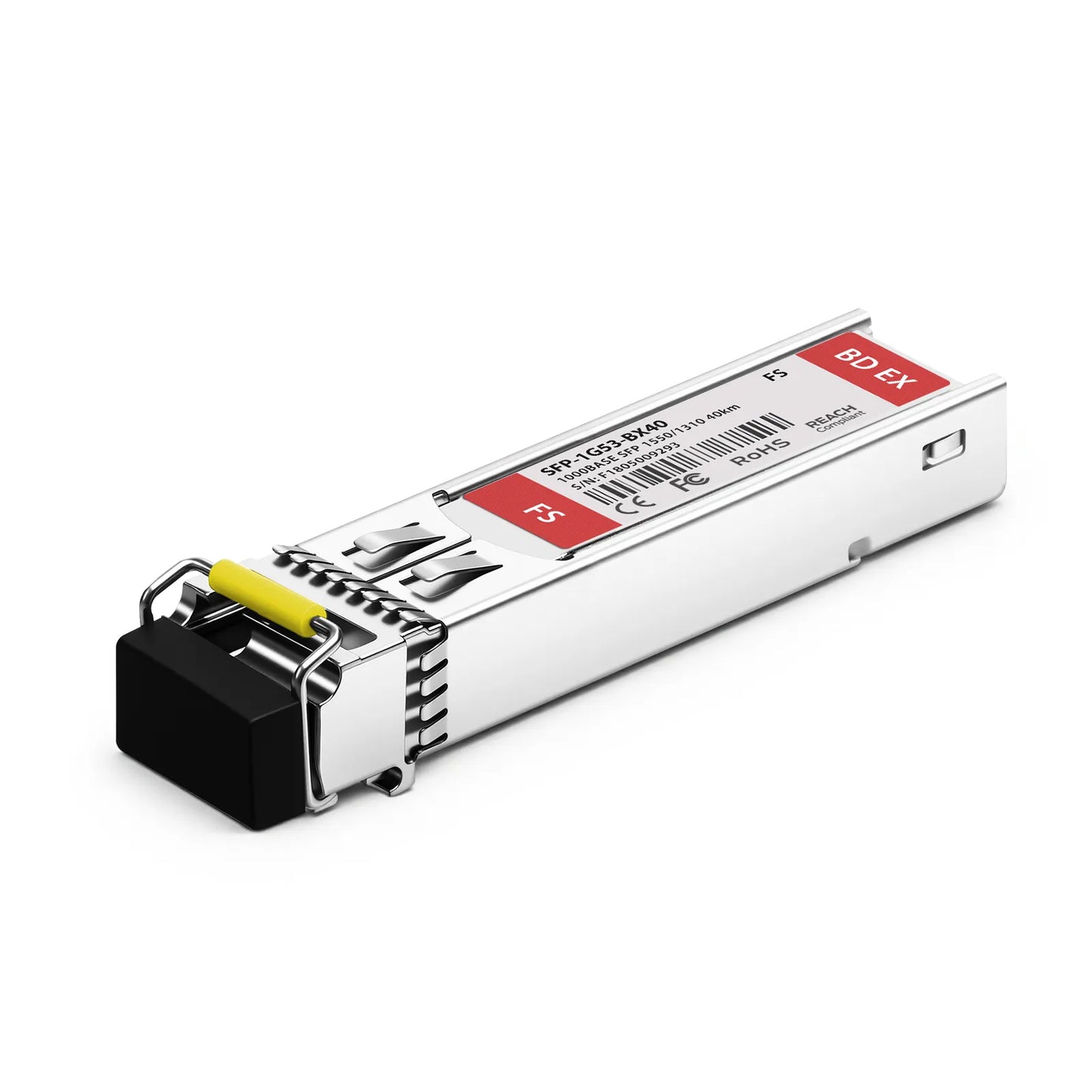 1000BASE-BX-D SFP BiDi 1550nm-TX/1310nm-RX 40km DOM Simplex LC/UPC SMF Optical Transceiver Module for FS Switches