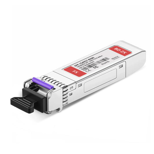 Cisco GLC-BX80-U Compatible 1000BASE-BX-U SFP BiDi 1490nm-TX/1570nm-RX 80km DOM Simplex LC/UPC SMF Optical Transceiver Module