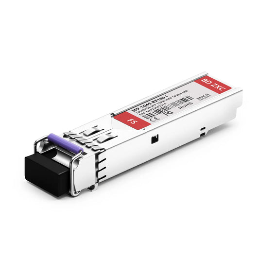 Cisco Compatible 1000BASE-BX-U SFP BiDi 1490nm-TX/1550nm-RX 160km DOM Simplex LC/UPC SMF Optical Transceiver Module (Industrial)