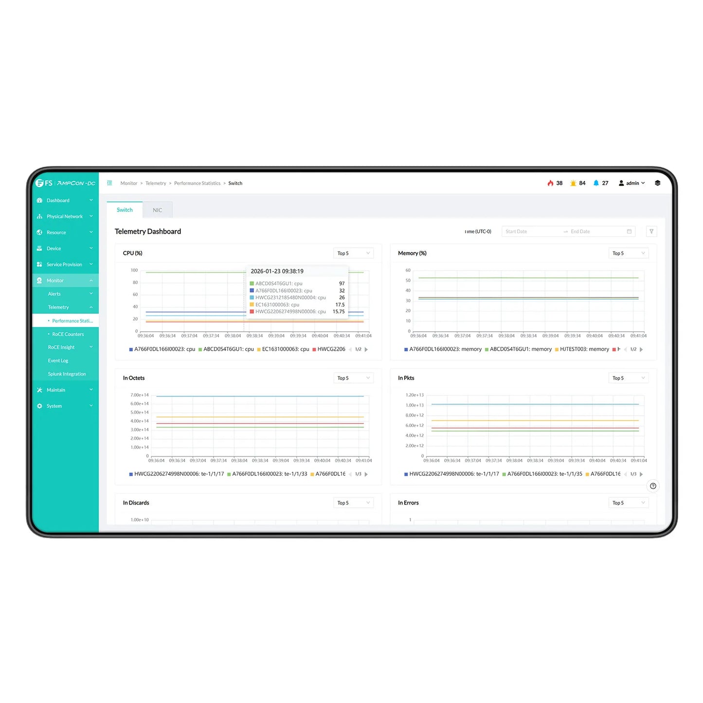 AmpCon-DC Management Platform 1/3/5-Year Subscription with Support Service for Data Center