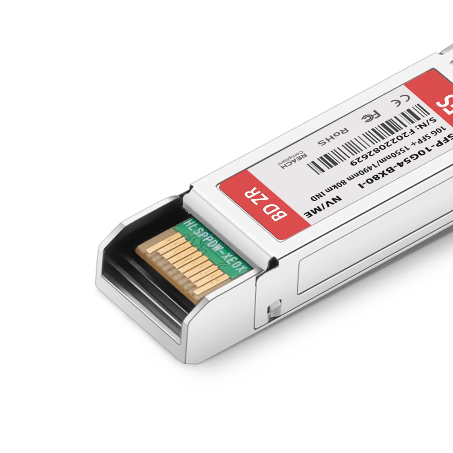 NVIDIA/Mellanox Compatible 10GBASE BiDi SFP+ 1550nm-TX/1490nm-RX 80km DOM Simplex LC/UPC SMF Ethernet Optical Transceiver Module (Industrial)
