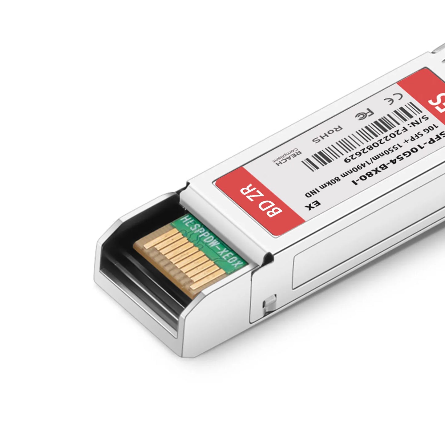 Extreme Networks 10GB-BX80-D-I Compatible 10GBASE BiDi SFP+ 1550nm-TX/1490nm-RX 80km DOM Simplex LC/UPC SMF Optical Transceiver Module (Industrial)