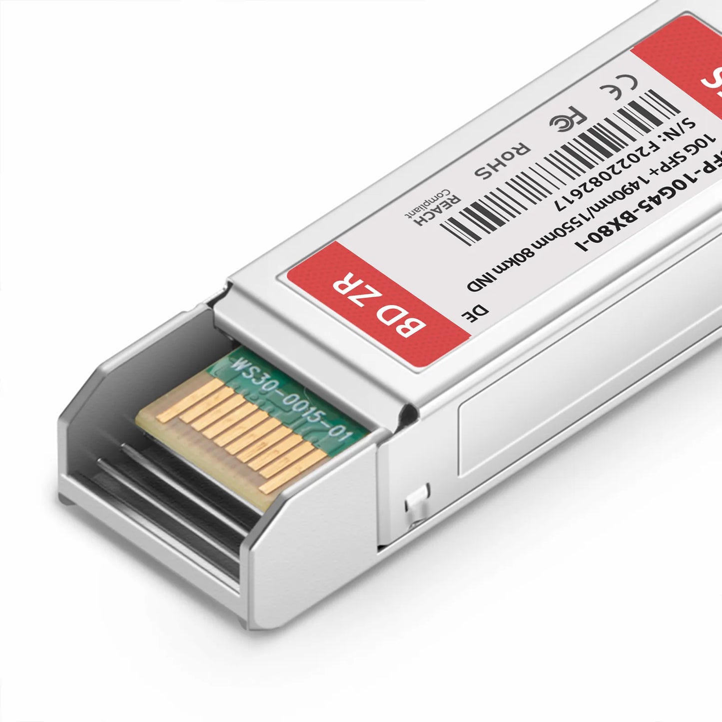 Dell GP-SFP-10GBX-U-80-I Compatible 10GBASE BiDi SFP+ 1490nm-TX/1550nm-RX 80km DOM Simplex LC/UPC SMF Optical Transceiver Module (Industrial)