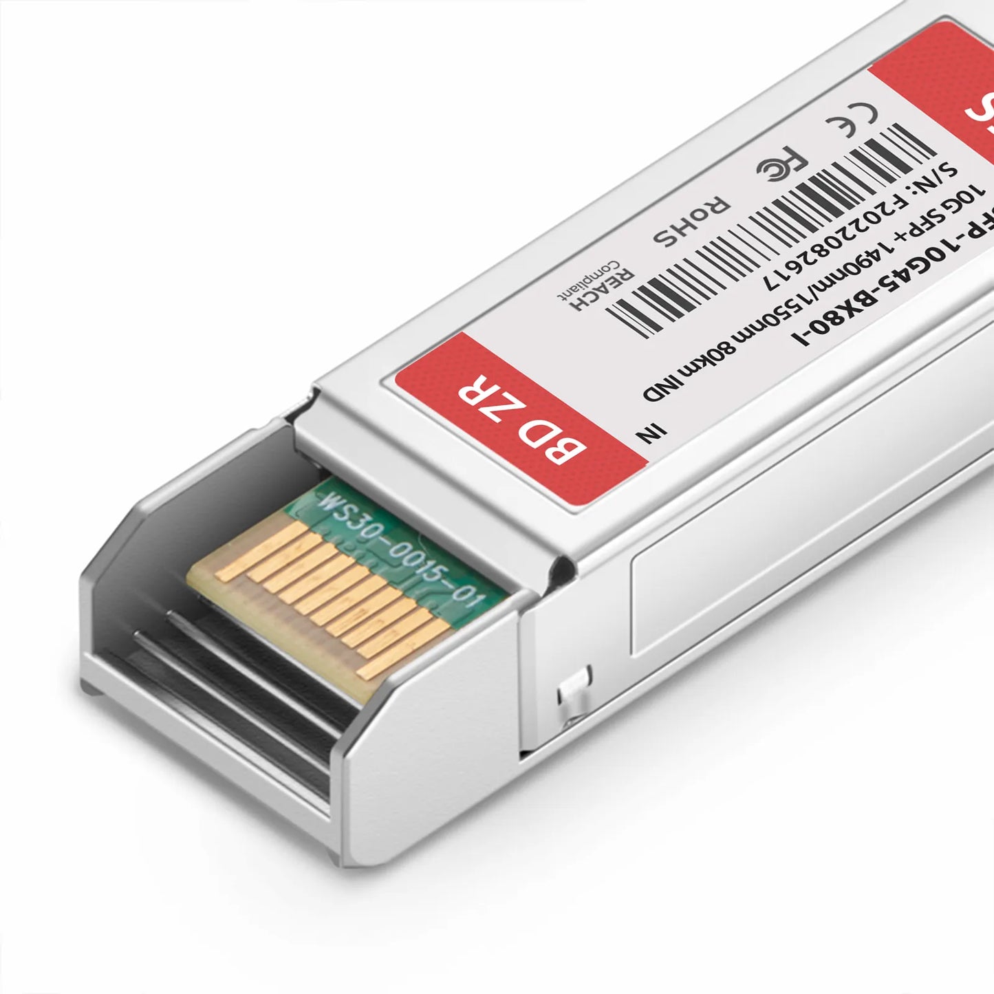 Intel Compatible 10GBASE BiDi SFP+ 1490nm-TX/1550nm-RX 80km DOM Simplex LC/UPC SMF Optical Transceiver Module (Industrial)