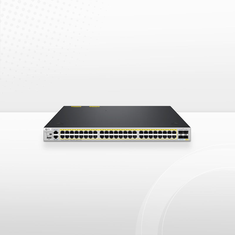 S5810-48TS-P, 48-Port Gigabit Ethernet L3 PoE+ Switch, 48 x PoE+ Ports @740W, with 4 x 10Gb SFP+ Uplinks, Support Stacking, Broadcom Chip