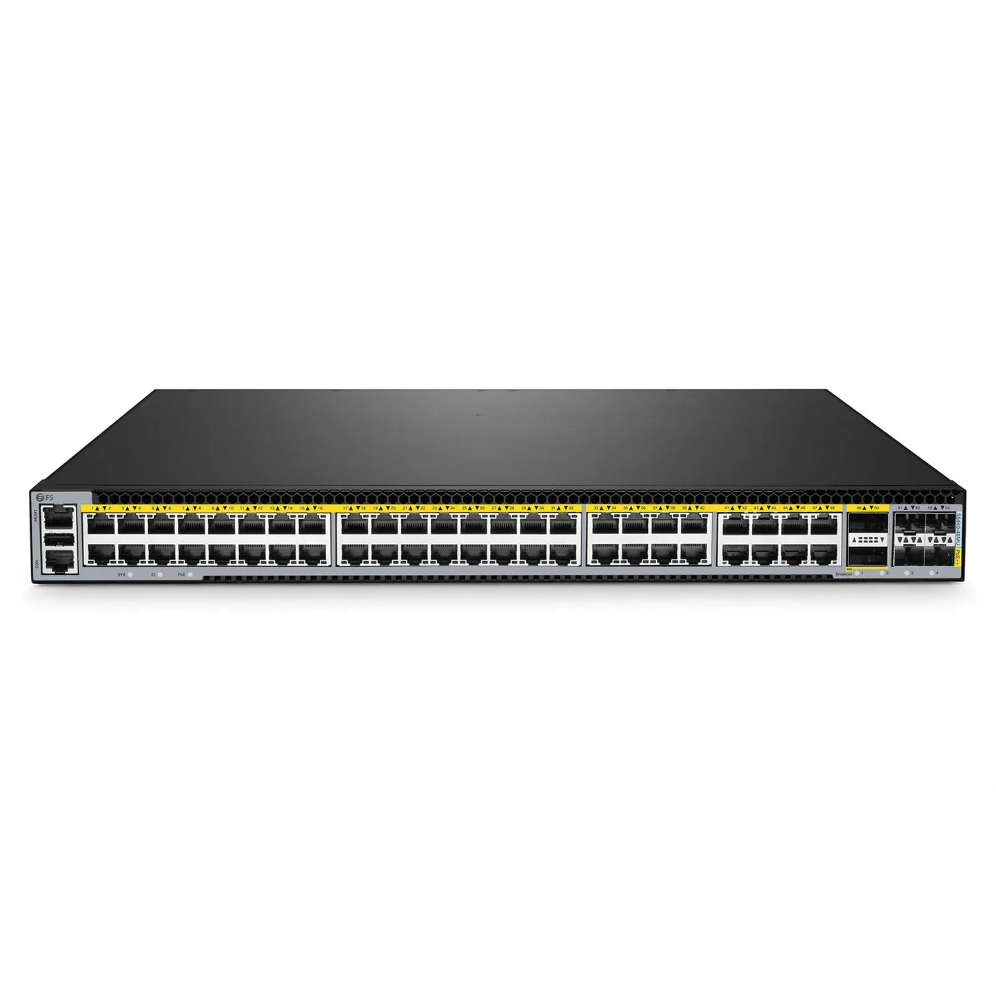 S5440-48MU, 48-Port Multi-Gigabit Ethernet L3 PoE++ Switch, 40 x 2.5Gb PoE++, 8 x 10Gb PoE++ Ports @2000W, with 4 x 25Gb SFP28 and 2 x 40Gb QSFP+ Uplinks, Support EVPN-VXLAN & MLAG
