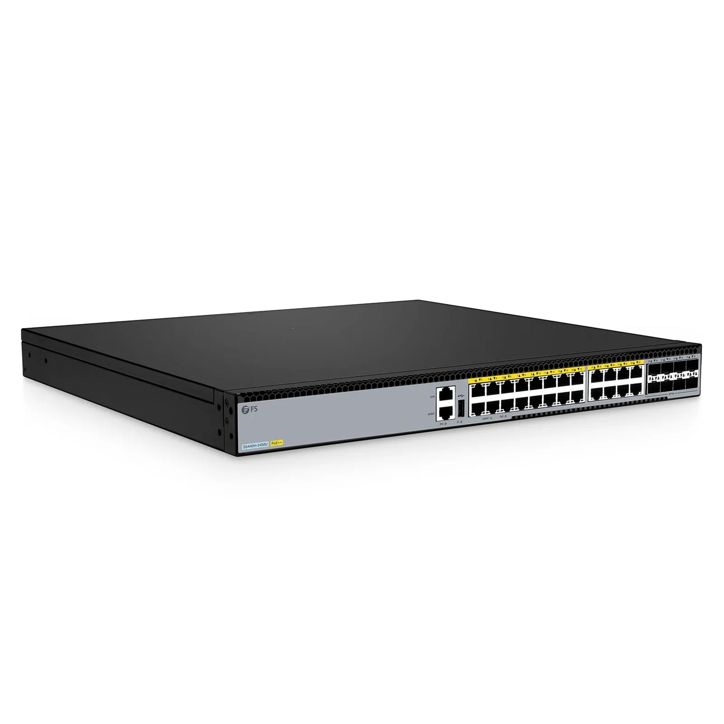S5440H-24MU, 24-Port Gigabit Ethernet L3 PoE++ Switch, 16 x 2.5Gb PoE++, 8 x 10Gb PoE++ Ports @1000W, with 8 x 25Gb SFP28 Uplinks, Support EVPN-VXLAN & MLAG