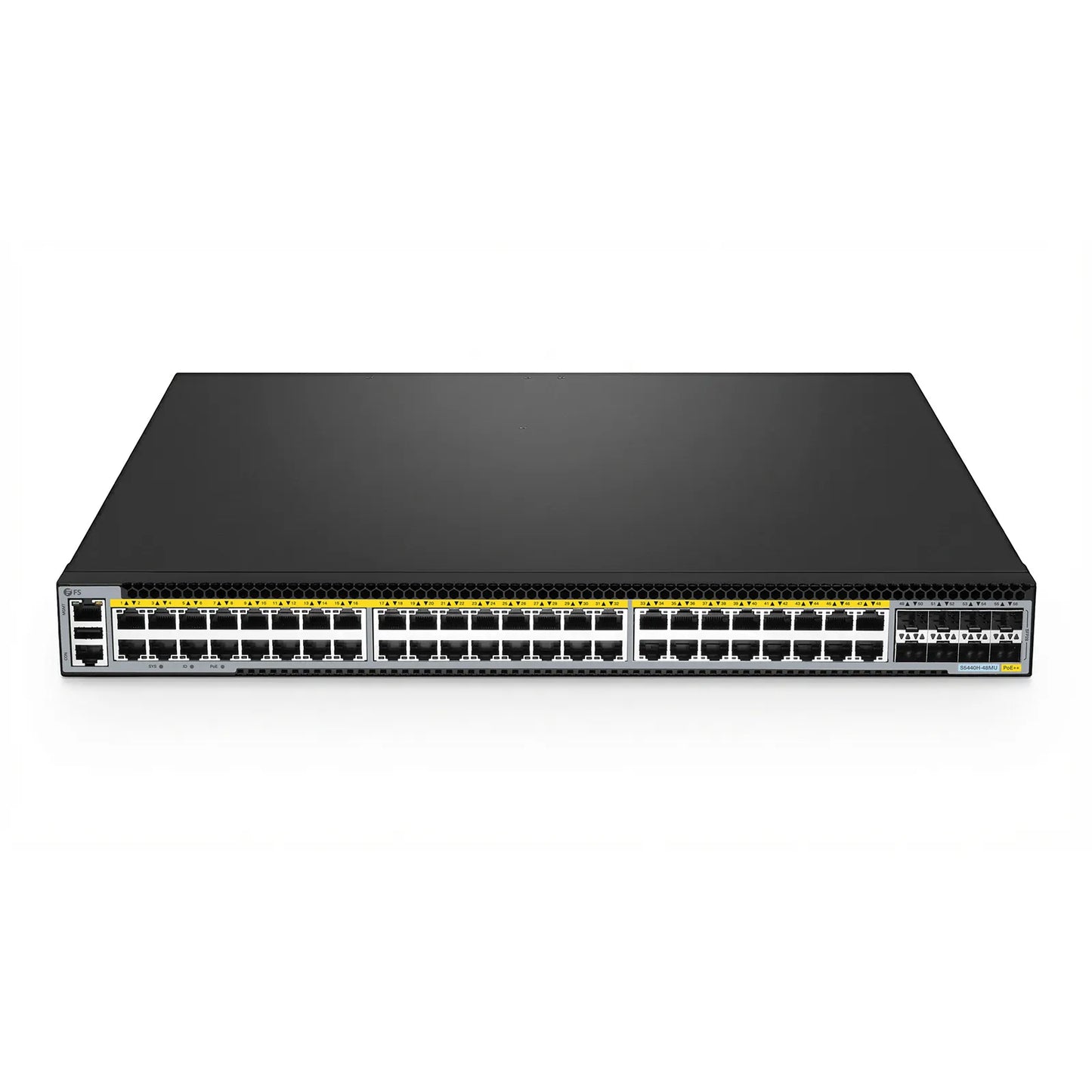 S5440H-48MU, 48-Port Gigabit Ethernet L3 PoE++ Switch, 32 x 2.5Gb PoE++, 16 x 10Gb PoE++ Ports @2000W, with 8 x 25Gb SFP28 Uplinks, Support EVPN-VXLAN & MLAG