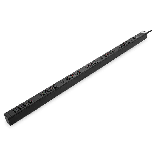 23kW 3-Phase 32A/415V Switched Rack PDU, 21 x C13 & 3 x C19 Outlets, IEC309 32A 3P+N+PE Plug, 10ft Cord, 0U Vertical