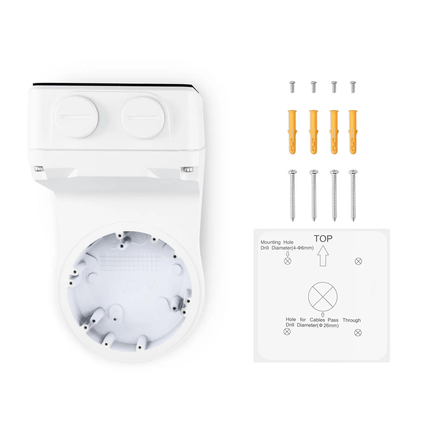 CA-W228-V1, Wall Mount With Junction Box For Dome & Turret Cameras