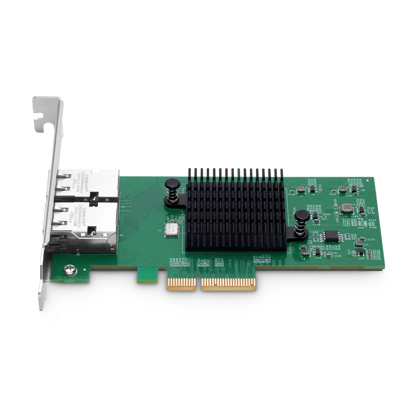 Intel E610-XAT2 Based Ethernet Network Interface Card, 10G Dual-Port RJ45, PCIe 4.0 x4, Comparable to Intel E610-XT2, Tall&Short Bracket