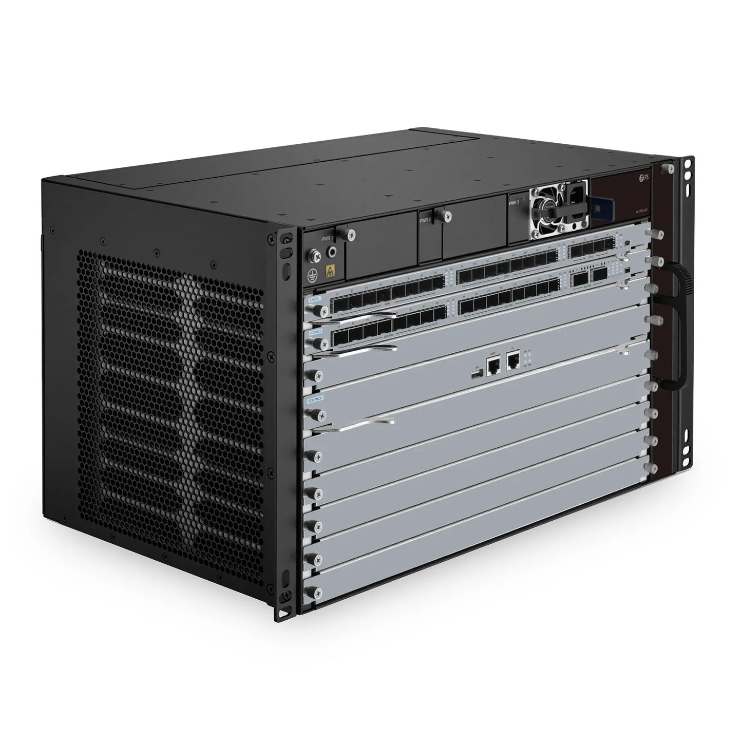 OLT7810-07, 7-Slot GPON/XG(S)-PON/Combo Chassis OLT with Standard Fan Board, 3 Power Slots, 2 MSU Control Slots and 7 Line Card Slots, Broadcom Chip (1*AC Power Supply and 1*Main Control Unit Included)