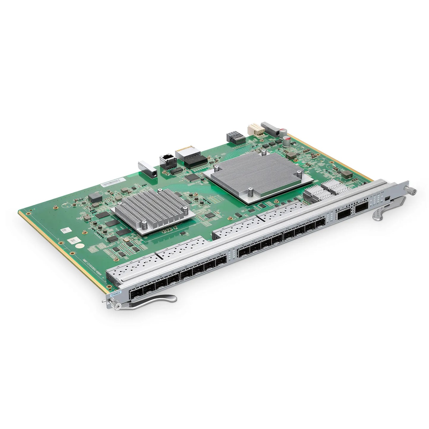 F78XGT, 16-Port XG(S)PON OLT Line Card with 16 x XG(S)PON (GPON-Compatible, Upgradable via GPON Modules), 2 x 100G QSFP28 Ports, Broadcom Chip (Without Modules)