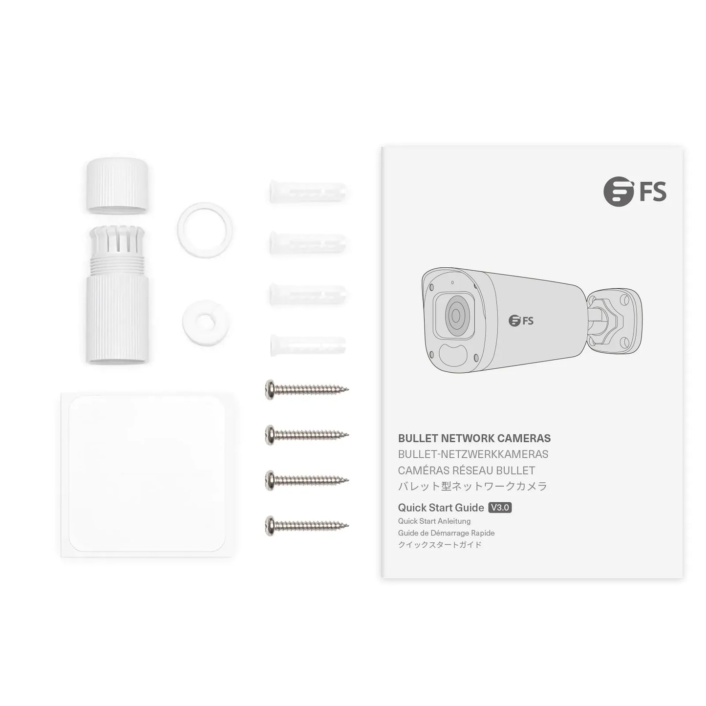 IPC104-2M-B, Full HD 2MP Bullet Network Camera with Build-in Mic, 164ft Night Vision, IP67 Weatherproof PoE Network Camera with Varifocal 2.8-12mm Lens