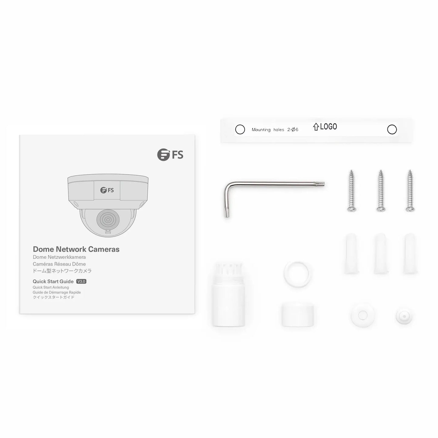IPC301-5M-D Dome Camera, with 4.0mm Fixed Lens, 5MP Resolution, 98ft Night Vision, Smart Intrusion Prevention, IP67 & IK10 PoE Network Camera