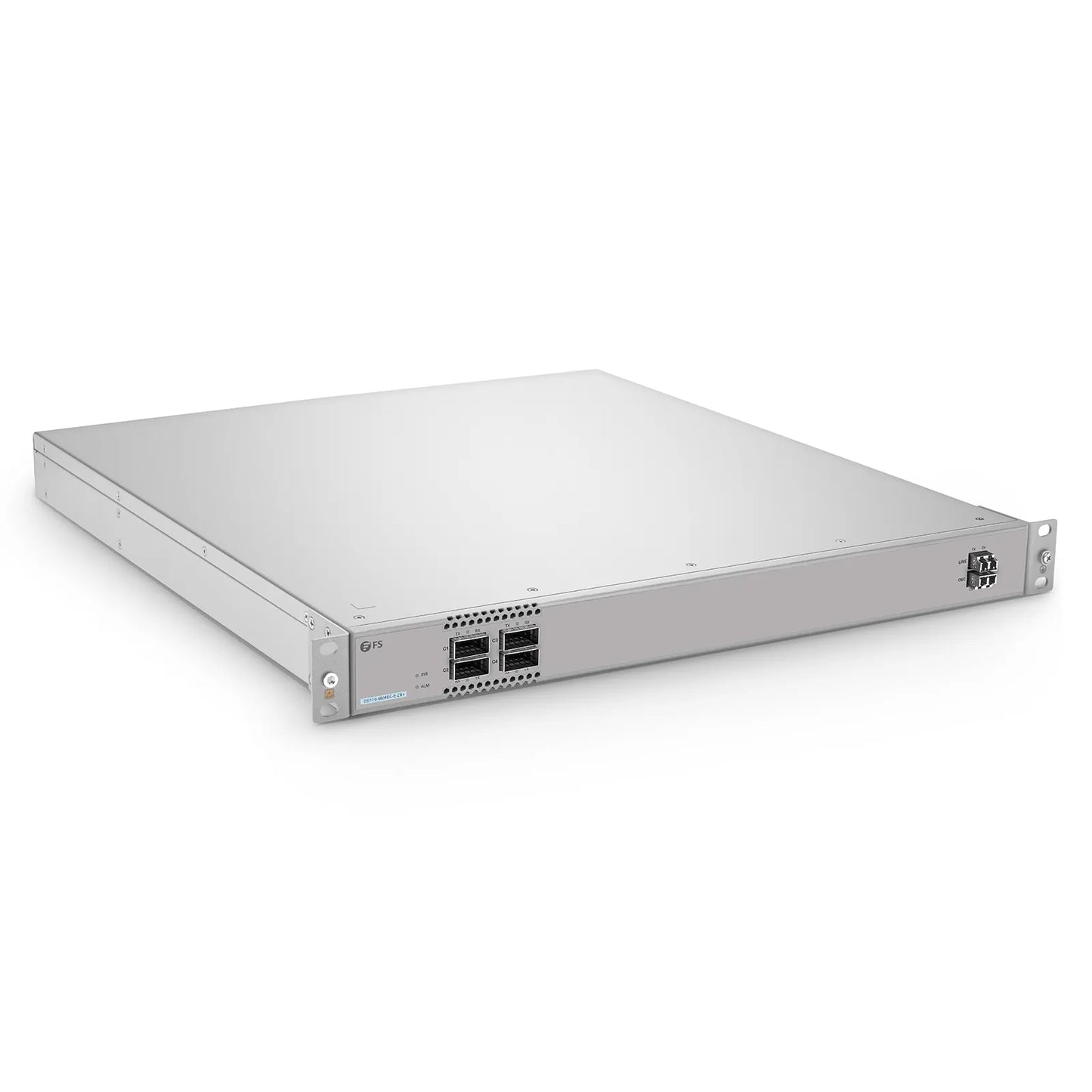 D5110-M04EC-E-ZR+, 4 Channel 100G Active DWDM Multiplexer for Open Line Systems, C21, 4 x 100G QSFP28, Dual Fiber, 1U Rack Mount, 0-120km, Support AmpCon-T/WebGUI Network Management
