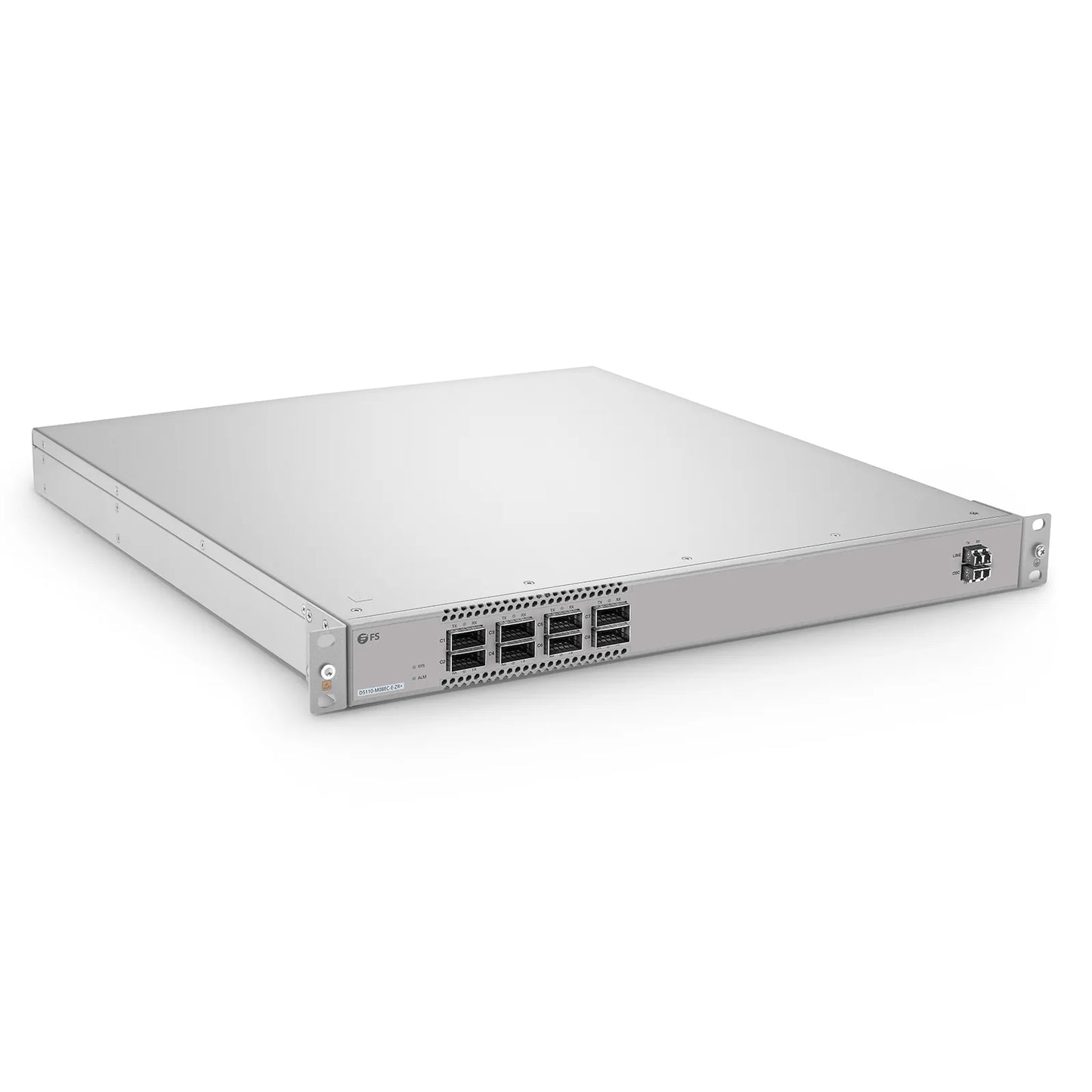 D5110-M08EC-E-ZR+, 8 Channel 100G Active DWDM Multiplexer for Open Line Systems, C21-C22, 8 x 100G QSFP28, Dual Fiber, 1U Rack Mount, 0-120km, Support WebGUI Network Management