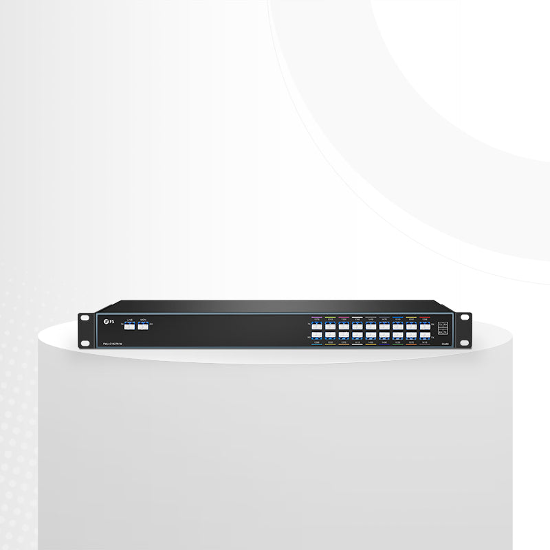 18 Channels CWDM Mux Demux, 1270-1610nm, with Monitor Port, 5.0dB Typical IL, LC/UPC, Dual Fiber, FMU 1U Rack Mount