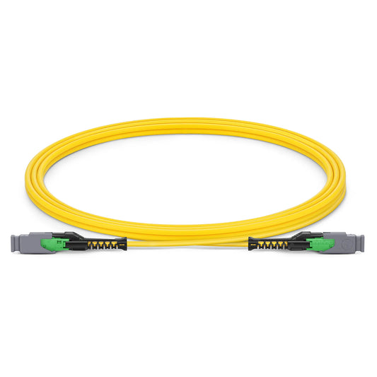 2m (7ft) MMC Jumper, MMC-16 APC (Female) to MMC-16 APC (Female), 16 Fibers, Single Mode (OS2), Plenum (OFNP), 0.35dB Max, Jumper Polarity, Yellow