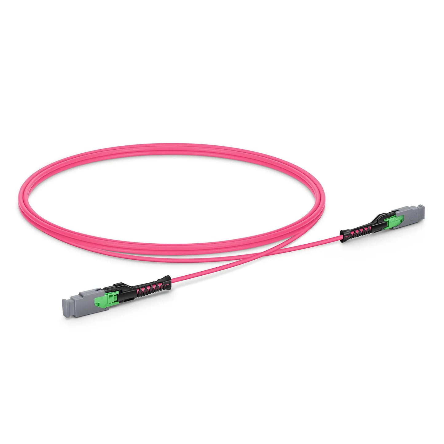 1m (3ft) MMC Jumper, MMC-16 APC (Female) to MMC-16 APC (Female), 16 Fibers, Multimode (OM4), Plenum (OFNP), 0.35dB Max, Jumper Polarity, Magenta