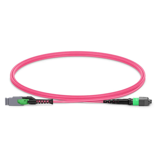 1m (3ft) MMC Jumper, MMC-16 APC (Female) to MTP®-16 APC (Female), 16 Fibers, Multimode (OM4), Plenum (OFNP), 0.35dB Max, Jumper Polarity, Magenta