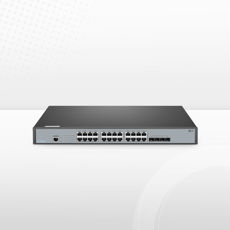 S3900-24T4S-R, 24-Port Gigabit Ethernet L2+ Switch, 24 x Gigabit RJ45, with 4 x 10Gb SFP+ Uplinks, Stackable Switch, Fanless, Support ETL Certification