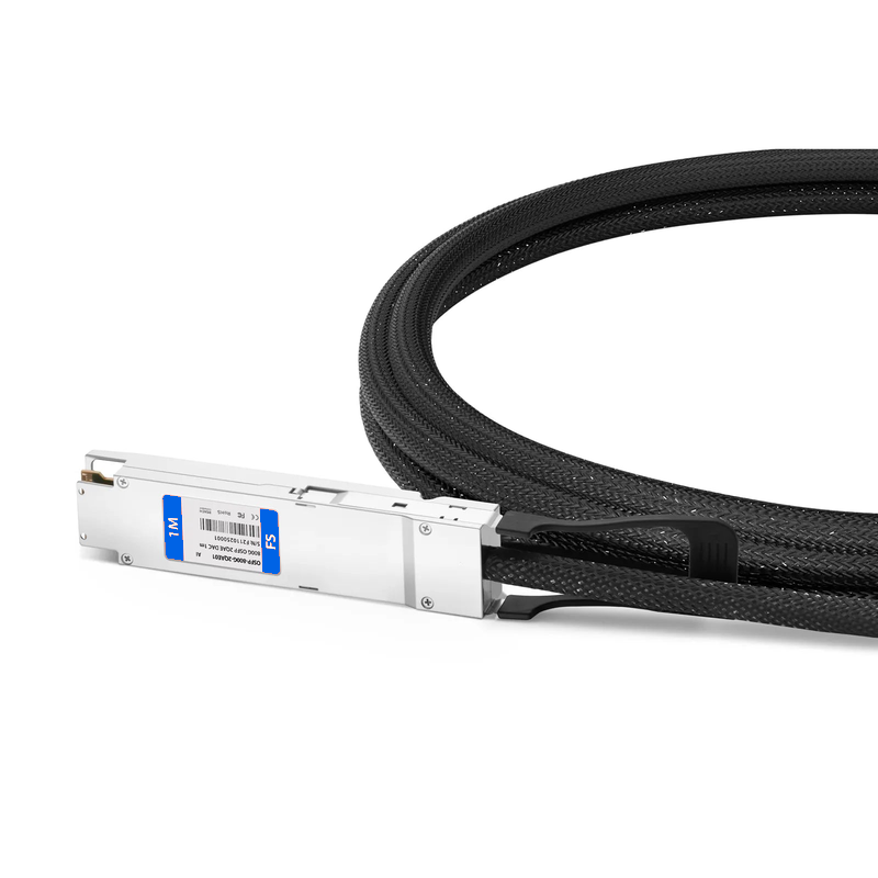Refurb Squared 1m (3ft) Arista Networks Compatible 800G Twin-port OSFP 8 x 100G PAM4 Finned Top to 2 x 400G QSFP112 4 x 100G PAM4 Active Electrical Breakout Cable
