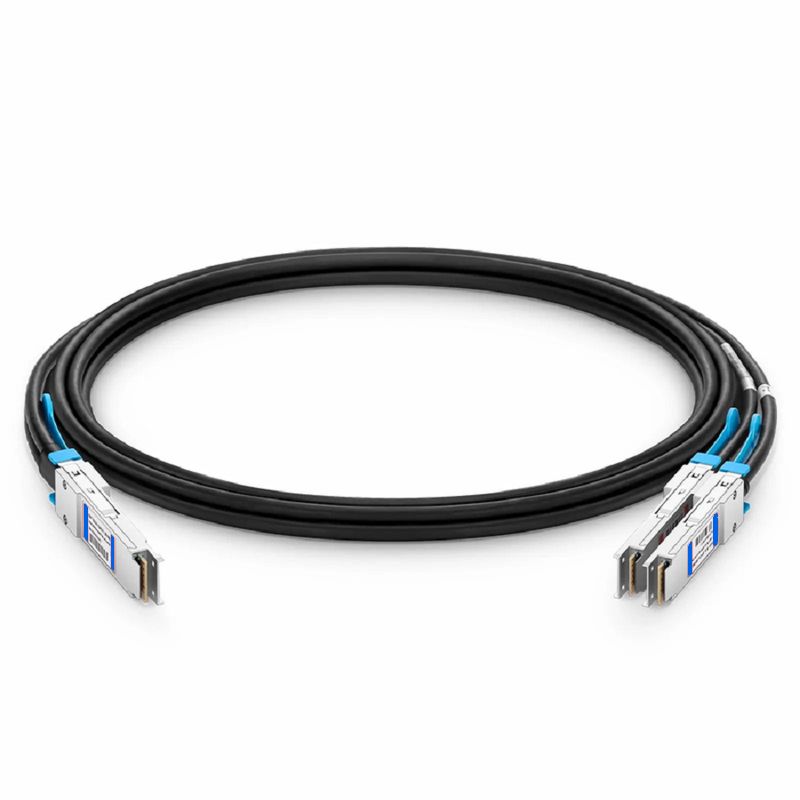 Refurb Squared 7m (23ft) Cisco Compatible 100G QSFP28 4 x 25G NRZ to 2 x 50G QSFP28 2 x 25G NRZ Active Direct Attach Copper Breakout Cable