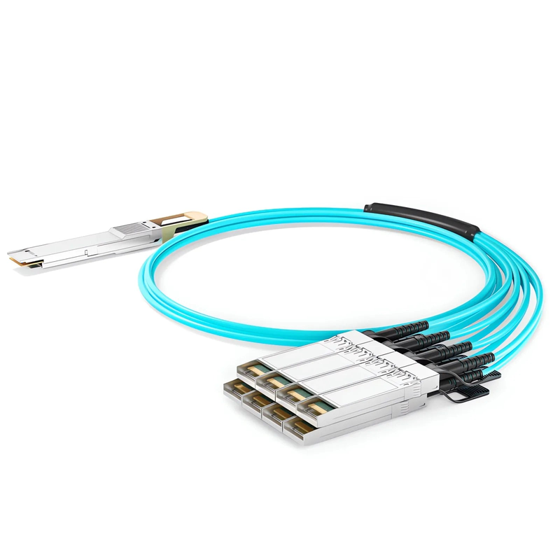 Refurb Squared 20m (66ft) Arista Networks Compatible 200G QSFP-DD 8 x 25G NRZ to 8 x 25G SFP28 25G NRZ Active Optical Breakout Cable