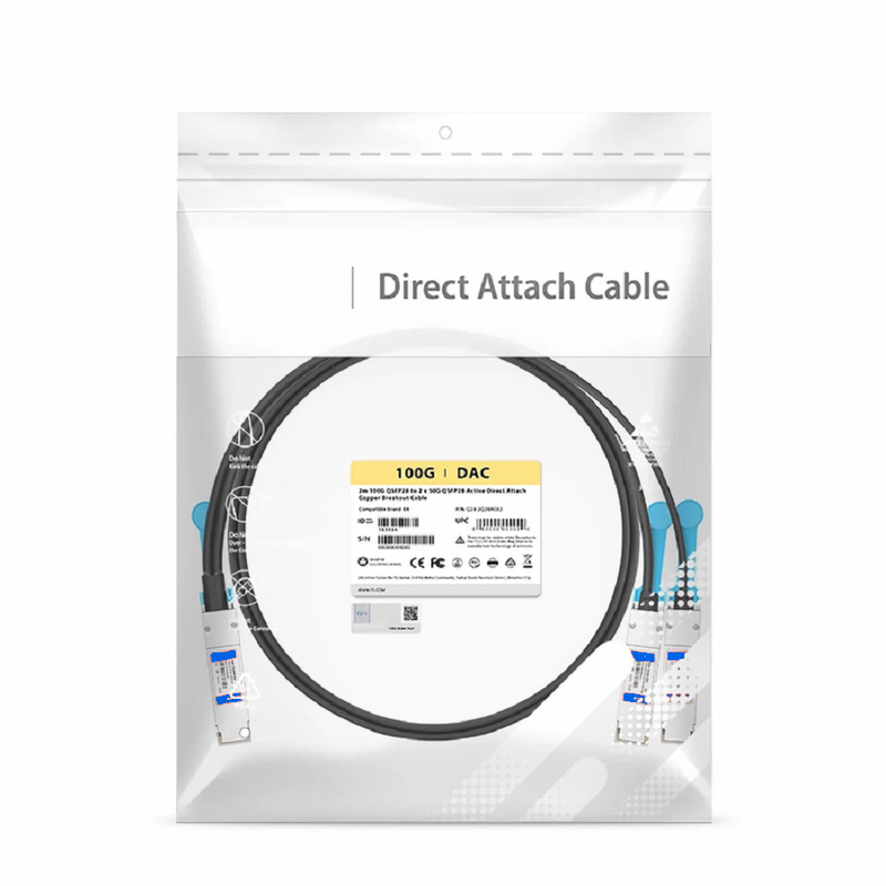 Refurb Squared 9m (29ft) Cisco QSFP-4 x 10G-AC9M Compatible 40G QSFP+ to 4 x 10G SFP+ Active Direct Attach Copper Breakout Cable