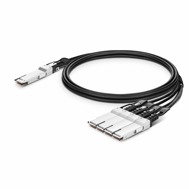 Refurb Squared 2m (7ft) 400G QSFP-DD 8 x 50G PAM4 to 4 x 100G QSFP56 2 x 50G PAM4 Passive Direct Attach Copper Breakout Cable forFOSwitches