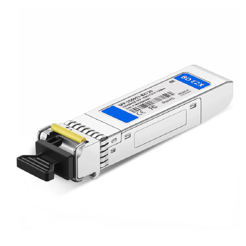 Refurb Squared Cisco GLC-BX80-D Compatible 1000BASE-BX-D SFP BiDi 1570nm-TX/1490nm-RX 80km DOM Simplex LC/UPC SMF Optical Transceiver Module