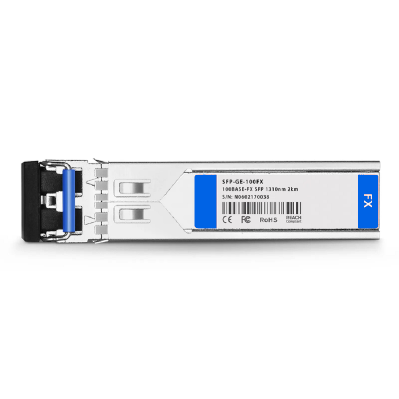 Refurb Squared Cisco GLC-GE-100FX Compatible 100BASE-FX SFP SGMII 1310nm 2km DOM Duplex LC MMF Optical Transceiver Module
