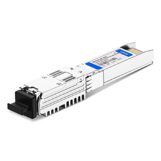 Refurb Squared Generic Compatible GPON OLT Stick with MAC SFP 1490nm-Tx/1310nm-Rx 2.488G-Tx/1.244G-Rx Class C+ 20km DOM Simple SC/UPC SMF Optical Transceiver Module (Industrial)