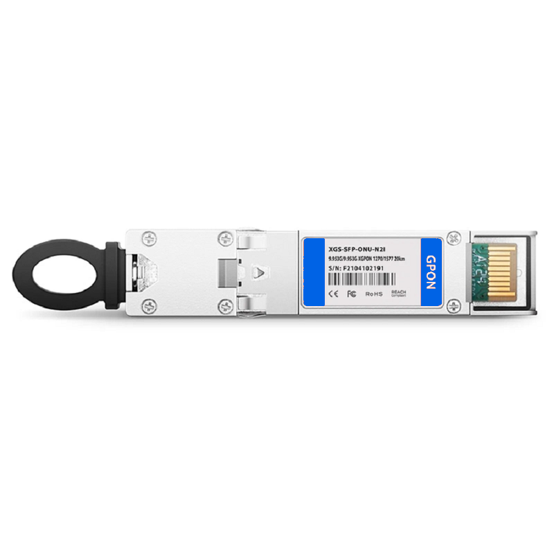 Refurb Squared Generic Compatible XGSPON ONU SFP+ 1270nm-TX/1577nm-RX 9.953G-TX/9.953G-RX Class N2 20km DOM Simplex SC/UPC SMF Optical Transceiver Module (Industrial)