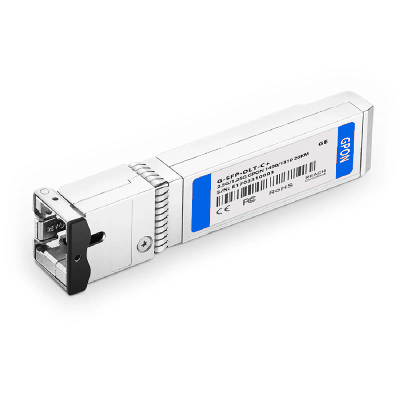 Refurb Squared Generic Compatible GPON OLT SFP 1490nm-TX/1310nm-RX 2.488G-TX/1.244G-RX Class C+ 20km DOM Simplex SC/UPC SMF Optical Transceiver Module