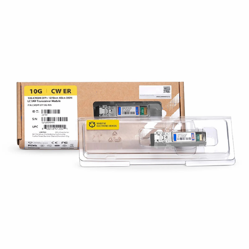 Refurb Squared Alcatel-Lucent Compatible SFP+ 10G CWDM 1470nm 40km DOM Duplex LC/UPC SMF Optical Transceiver Module for Transmission
