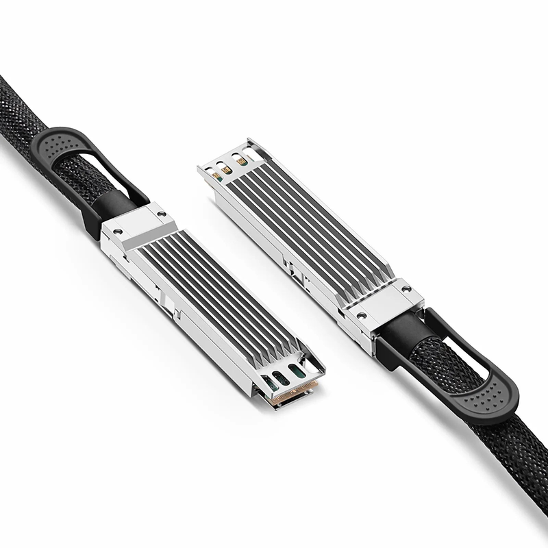 Refurb Squared 2m (7ft) NVIDIA/Mellanox MCP4Y10-N002 Compatible 800G OSFP 8 x 100G PAM4 Finned Top InfiniBand NDR Passive Direct Attach Copper Twinax Cable for Quantum-2 Switches