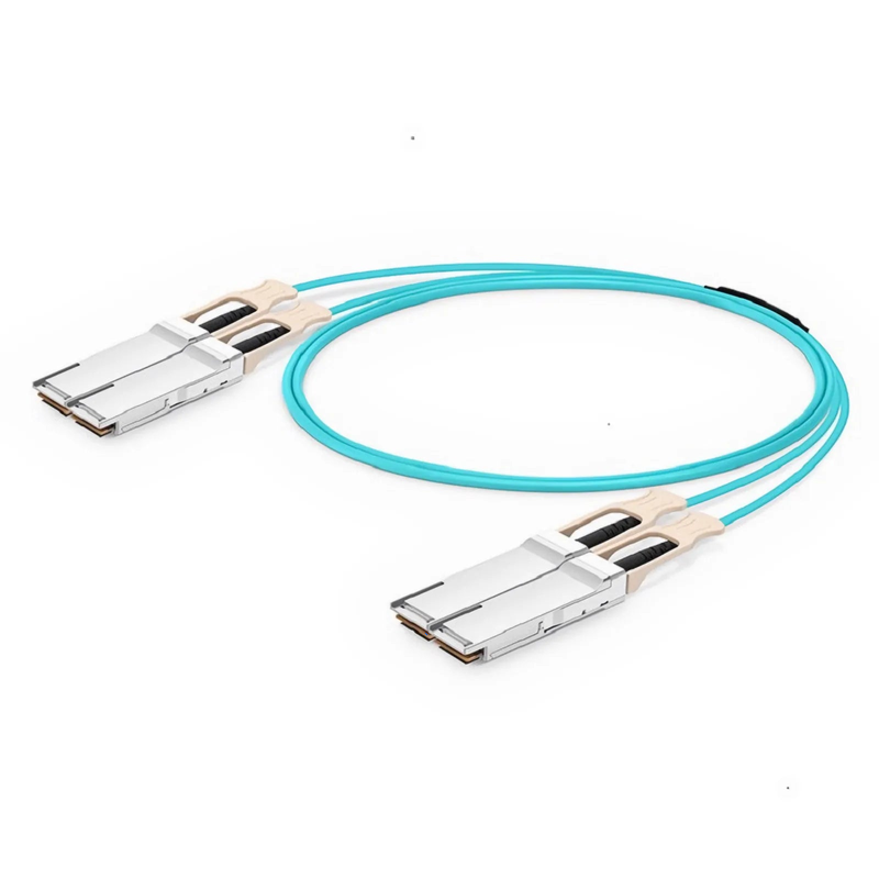 Refurb Squared 5m (16ft) NVIDIA/Mellanox MFS1S90-H003E Compatible 2 x 200G QSFP56 4 x 50G PAM4 to 2 x 200G QSFP56 4 x 50G PAM4 InfiniBand HDR Active Optical Breakout Cable for Quantum Switches