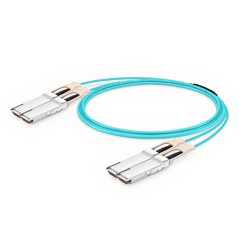 Refurb Squared 10m (33ft) NVIDIA/Mellanox MFS1S90-H003E Compatible 2 x 200G QSFP56 4 x 50G PAM4 to 2 x 200G QSFP56 4 x 50G PAM4 InfiniBand HDR Active Optical Breakout Cable for Quantum Switches