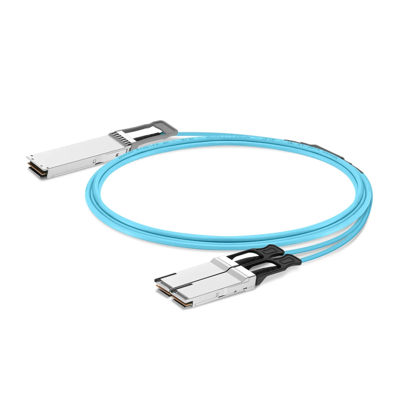 Refurb Squared 10m (33ft) NVIDIA/Mellanox MFA7U10-H010-FLT Compatible 400G OSFP 8 x 50G PAM4 Flat Top to 2 x 200G QSFP56 4 x 50G PAM4 InfiniBand HDR Active Optical Breakout Cable for Quantum Switches and ConnectX-7 HCA