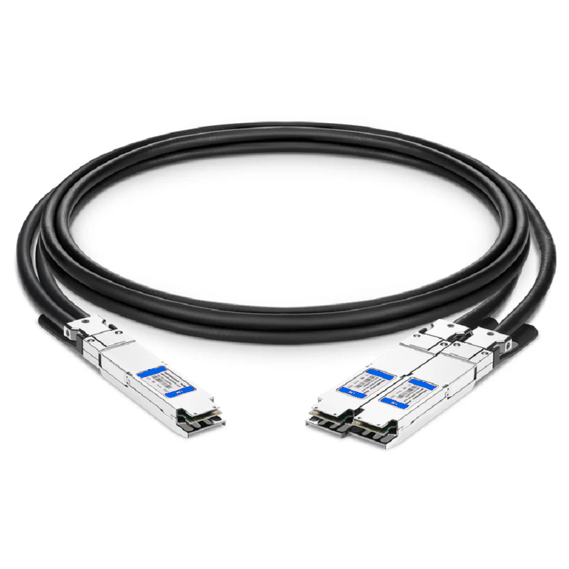 Refurb Squared 1.5m (5ft) NVIDIA/Mellanox MCP7H50-H01AR30 Compatible 200G QSFP56 4 x 50G PAM4 to 2 x 100G QSFP56 2 x 50G PAM4 InfiniBand HDR Passive Direct Attach Copper Breakout Cable for Quantum Switches and ConnectX-6 HCA
