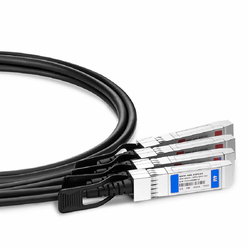 Refurb Squared 1.5m (5ft) Generic Compatible 400G QSFP-DD 8 x 50G PAM4 to 4 x 100G QSFP56 2 x 50G PAM4 Passive Direct Attach Copper Breakout Cable