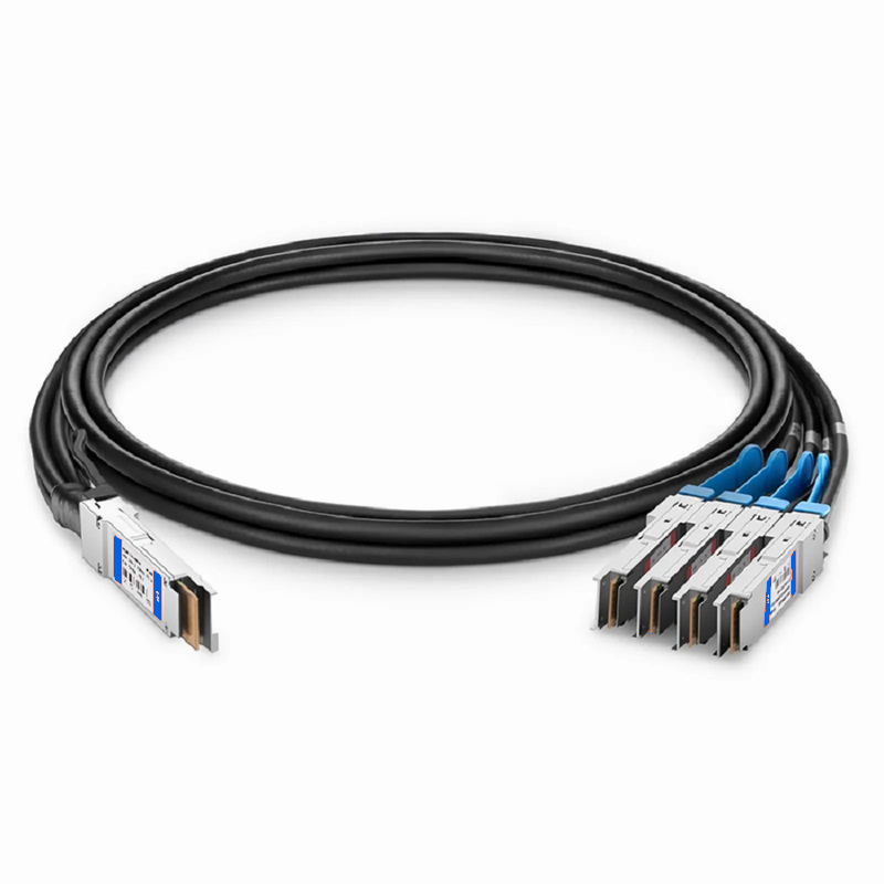 Refurb Squared 3m (10ft) Juniper Networks Compatible 400G QSFP-DD 8 x 50G PAM4 to 4 x 100G QSFP56 2 x 50G PAM4 Active Direct Attach Copper Breakout Cable