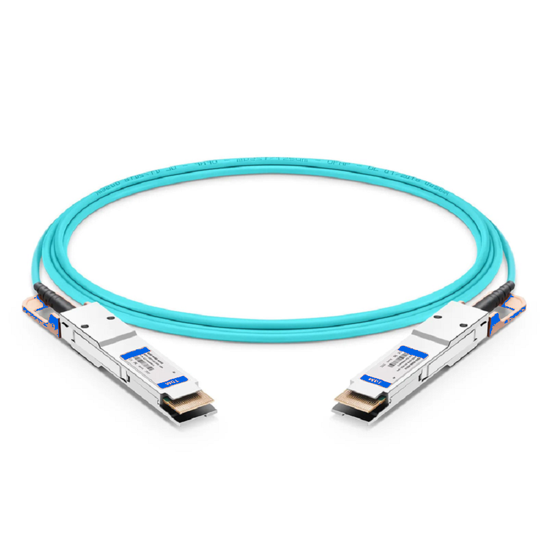Refurb Squared 10m (33ft) HW QSFP-DD-400G-AOC-10M Compatible 400G QSFP-DD 8 x 50G PAM4 Active Optical Cable